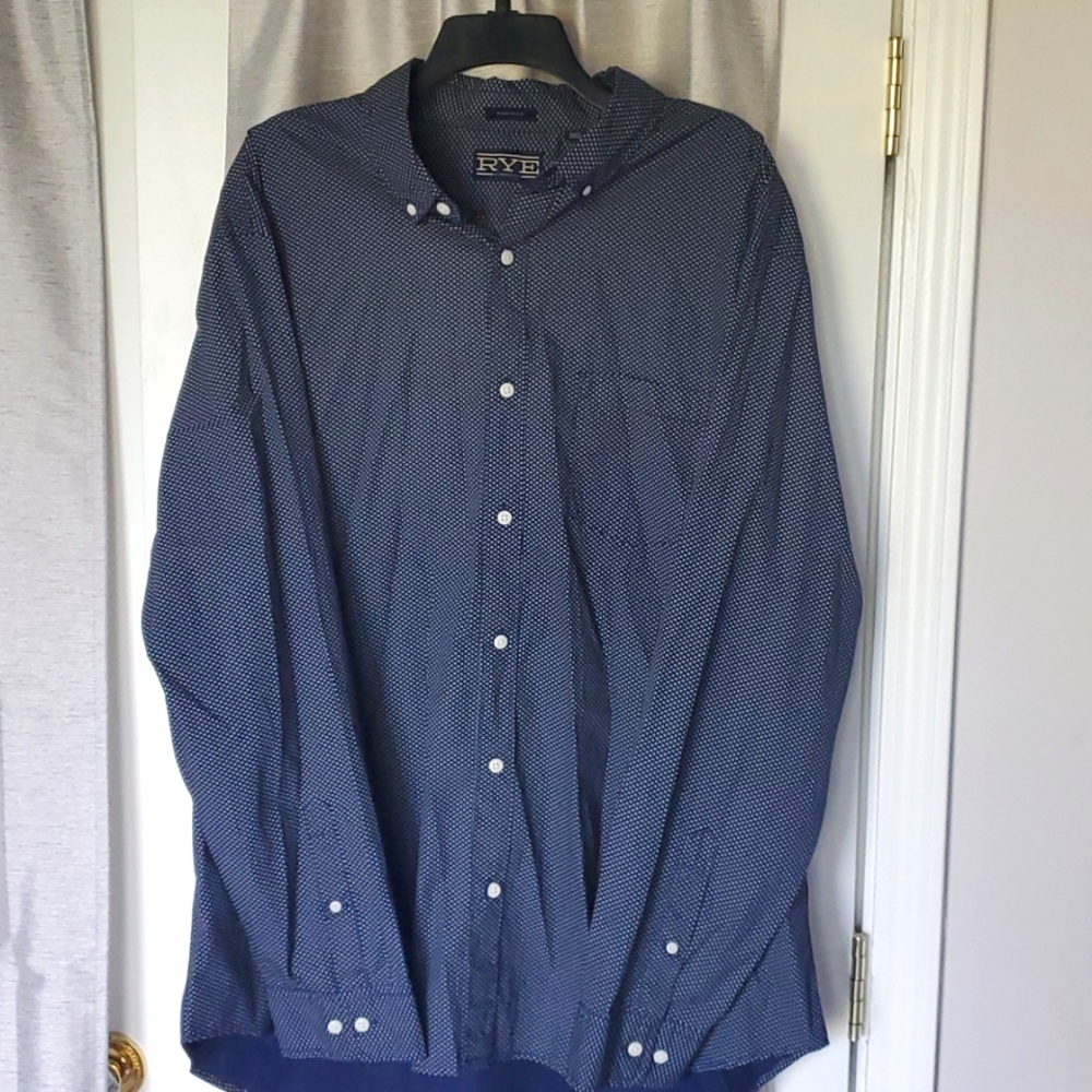 Blue w/ White detail dress shirt